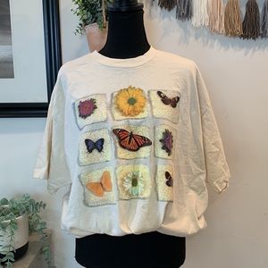 Vintage MAZE 1996 floral butterfly t-shirt
